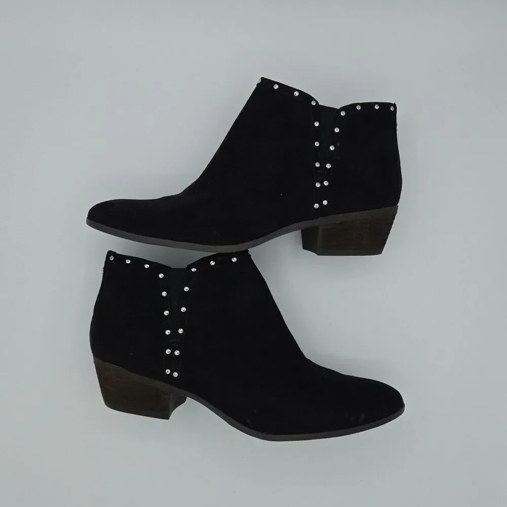Circus by SAM EDLEMAN WOMENS ANKLE BOOTS BOOTIES SZ 9.5 M Studded Side Zip EUC